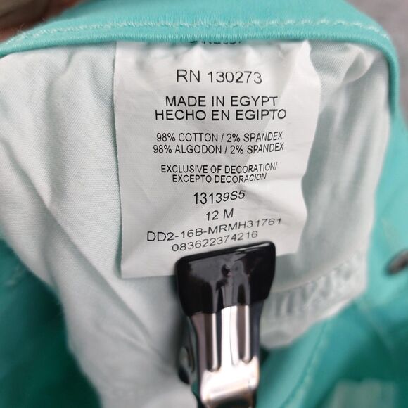 Lee Rider Capri Sz 12M Mid Rise Sea Green Slimming Pull On Casual Cottagecore - Picture 7 of 9